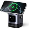 UGREEN UNO Caricatore Magnetico Qi2 15W, Stazione di Ricarica Wireless 2 in 1 per Cuffie Compatibile con iPhone 16/15/14/13/12 Serie, AirPods Pro 2/3