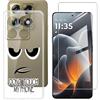 BUNALFaa Custodia per Motorola Signature (6.8) + con Vetro Temperato Protezioni schermo, Case Antiurto Antiscivolo Morbido Cover Transparent Silicone Bumper Protettiva -Non disturbarmi