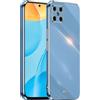 HONLEN Custodia per HONOR X8 (4G) (6.7 Inches), Cover Morbida in Silicone TPU, Design del Telaio Galvanico - Blu navy