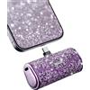 iWALK Upgraded Sparkly Power Bank Portatile 22,5W, 5000mAh Per iPhone 16/15 Serie, Batteria Compatta Con Connettore USB-C Integrato Compatibile Con Samsung S25/24 Serie, iPad Pro/Air, AirPods