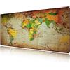 LL-COEUR XXL Mappa del Mondo Tappetino per Mouse Pad Gaming Computer Scrivania Mat (1000 x 500 x 3 mm)