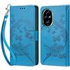 KENHONER Custodia per Honor 200 Pro Cover, Blu | Portafoglio in Pelle PU Retro, Antiurto Flip, Slot per Schede, Funzione Stand, Chiusura Magnetica