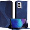 Fatcatparadise Cover per Motorola Moto G73 5G, Custodia Motorola Moto G73 5G, Cover a Libro Wallet in Pelle Premium Protettiva Portafoglio Antifurto Chiusura Magnetica Flip Telefono Case (Blu)