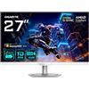 Gigabyte M27UP ICE Monitor da gioco 27" 4K UHD - Modalità doppia (4K 160Hz o FHD 320Hz), 3840 x 2160, 1ms, 350 cd/m², FreeSync Premium, DisplayHDR400, HDMI 2.1, DisplayPort 1.4