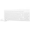 Lenovo Combo wireless 510 con ricevitore USB da 2,4 GHz, tastiera slim full size, pad numerico completo, mouse ottico da 1200 DPI, mano sinistra o destra, GX30W75336, bianco
