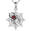 ONEFINITY Collana con ragno, in argento sterling 925, con ciondolo a ragnatela gotica, regalo per le donne