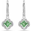 Swarovski Una Angelic Orecchini Pendenti, Tagli Misti, Verde, Placcato Rodio