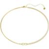 Swarovski Matrix Collana, Taglio Rotondo, Bianco, Finitura Oro 18 Carati