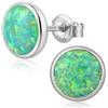 jiamiaoi Orecchini Donna Opale Orecchini Uomo Argento Diamante Orecchino Opale Argento 925