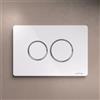 Nativa placca wc a doppio tasto rotondo bianco finitura cromata codice prod: JP3BC