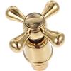 Housoutil Pomello di Ricambio Rubinetto Bagno 1/2 Pollice Stile Vittoriano Manopola a Croce in Ottone e Acciaio Inossidabile, Kit Sostituzione Rubinetto Caldo e Freddo per Colore Casuale
