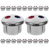 IWOWHERO Copertura per Manopola Rubinetto Acqua Calda e Fredda in Abs Indicatori di Temperatura, Design Estetico ed Elegante, Facile Installazione, Confezione da 20 Pezzi per Cucina