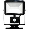 Electraline 63513 Proiettore Faretto Slim da Esterno, IP44 a LED con Sensore di Movimento, 20W, Nero