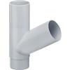 INEFA Deviatore per pluviale 60 gradi 85mm/85mm Grigio | Accessorio in plastica per smaltimento acque piovane, montaggio a incastro facile, Made in Germany
