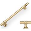 Amerdeco 10 Pezzi Maniglie per Mobili, Oro, Foro 192mm, in Lega di Alluminio, per Mobili da Cucina, Maniglie Armadio e Cassetti UK0002