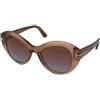 Tom Ford Guinevere FT1084 48F | Occhiali da Sole Graduati o Non Graduati | Prova Online | Plastica | Cat Eye, Ovali / Ellittici | Marrone, Trasparente | Adrialenti