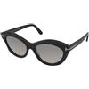Tom Ford Toni FT1111 01C | Occhiali da Sole Graduati o Non Graduati | Prova Online | Plastica | Cat Eye, Ovali / Ellittici | Nero, Argento | Adrialenti