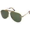 Tom Ford Brady FT1018 30N | Occhiali da Sole Graduati o Non Graduati | Prova Online | Metallo | Pilot | Oro, Havana | Adrialenti