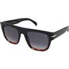 David Beckham DB 7044/S 37N/9O | Occhiali da Sole Graduati o Non Graduati | Prova Online | Unisex | Plastica | Quadrati | Nero, Marrone, Havana | Adrialenti