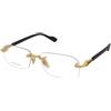 Gucci GG1221O 004 | Occhiali da Vista Graduati | Prova Online | Metallo | Rettangolari | Oro | Adrialenti