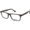 Police Origins Lite 21 VPLN16 06S8 | Occhiali da Vista Graduati | Prova Online | Plastica | Rettangolari | Grigio, Trasparente | Adrialenti