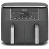 Ninja Friggitrice ad aria digitale a doppia zona, 2 cassetti, 7,6 l, 6 in 1, non utilizza olio, friggere ad aria, massima croccante, arrostire, cuocere, riscaldare, disidratare, antiaderente, lavabile