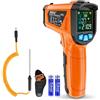 Termometro a Infrarossi -50 °C~800 °C Digitale Laser Pirometro Con K-Probe Senz