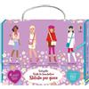 Usborne Publishing Libro - Fiona Watt - Valigetta Vesto Le Bamboline. Stilista Per Gioco. Con Adesi