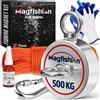 Calamita Potente Set di Magnete da Pesca Forza di Trazione 500KG (2x 250kg)