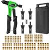 Kit 8" Rivettatrice Professionale Con 100Pz Rivetti Dadi M3 M4 M5 M6 Pinza Pisto