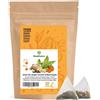 BlendNature Tè verde allo Zenzero Curcuma e pepe per infusi Depurativo Diuretico e