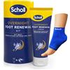 Dr. Scholl's Scholl Overnight Foot Renewal Kit, Kit da Notte per l'Idratazione Intensa dei Piedi Secchi con Talloni Screpolati, Contiene 1 Crema Piedi Idratante con Urea al 5% e 1 Paio di Calzini Riutilizzabili