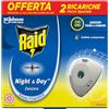 Raid Night & Day, Antizanzare da Interno Sabbia Compressa, Inodore, 2 Ric.