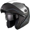 EOLE casco modulare SYRIUS Nero & Blu - omologato ECE R 22.06 - Taglia L (59-60 cm) - Calotta in ABS