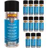 Hycote Bombolette di Vernice Spray per Auto ad Asciugatura Rapida, Nero Lucido, 400 ml (Confezione da 12)