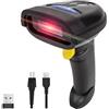 NETUM Lettore Codici a Barre 2D QR 1D Barcode Scanner Wireless Senza Fili USB Cablato 3 in 1 Compatibile Bluetooth, NT-1228BL