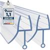 HNNHOME® Guarnizione sigillante per box doccia e parete della vasca da bagno, per porte a vetri dritte o curve, in plastica gommata, compatibile con vetro spesso 4-6 mm, 2 pezzi, fessura fino a 10 mm