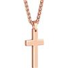PROSTEEL Collana Croce Uomo, in Acciaio Inox Chirurgico, Cristiana Gioilli per Uomini Donne Famiglia, Ciondolo 43mm Oro, Confezione Regalo Inclusa