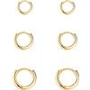 GMEDRIDAS 3 Paia Orecchini Cerchio Argento 925 per Donna,Orecchini Cerchio Piccoli Set Orecchini Cerchio Oro Orecchini Donna Oro Orecchini Uomo Oro per Le Donne Ragazze LabbroTrago Cartilagine 6mm 8mm 10mm