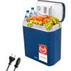 TZS First Austria - Frigorifero portatile 24L elettrico 12V 230V presa per auto e standard - Frigo termoelettrico raffredda e riscalda - Coolbox con manico - Per campeggio, festival, viaggi - Blu