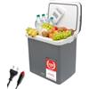 TZS First Austria - Frigo Portatile Elettrico 32L - Funzione Raffreddamento e Riscaldamento - 12V/230V per Auto e Presa - Termoelettrico e Silenzioso - Camping e Viaggi - Grigio