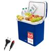 TZS First Austria - Frigo Portatile Elettrico 32L - Funzione Raffreddamento e Riscaldamento - 12V/230V per Auto e Presa - Termoelettrico e Silenzioso - Camping e Viaggi - Blu