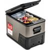 TZS First Austria - Frigo a Compressore Portatile 27L - Fino a -20°C - 44 dB - 12V 24V 230V - Anti-Impronta - per Auto Camping Viaggio - Dark Steel