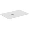 Ideal Standard - Ultra Flat S+, Piatto doccia rettangolare ultrasottile in resina effetto pietra, 140x90cm, Ideal Solid, Scarico lato corto, Bianco