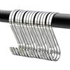 YourGift Confezione da 20 ganci piatti a S in acciaio inox, 7,6 cm, a forma di S, per cucina, bagno, camera da letto e ufficio (medi)