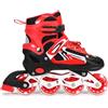Horett Pattini in Pattini a Rotelle a Rotelle Ruote Luminose Regolabili Cuscinetti ABEC-7 Fodera in Rete Traspirante Borsa da Trasporto con Freno per Bambini e Adulti (L)