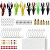 OrientVelo Set da 122 pezzi per la pesca a spinning - Esche biomimetiche, portaeche, piombi da pesca e pesi in rame - Kit completo di accessori ed esche da pesca