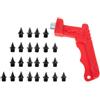SHINEOFI Set Tacchetti da Golf in Acciaio al Carbonio Nero 50 Punte Antiscivolo e Chiave per Tacchetti, per Scarpe da Golf e Allenamento Atletico Cross Country