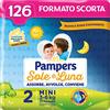 Pampers Sole e Luna Mini, 126 Pannolini, Taglia 2 (3-6 kg)