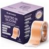 DERMOSEAL Fogli in silicone per cicatrici, nastro medico per cicatrici chirurgiche, ipertrofiche e cheloidi, tagli cesarei, ustioni e cicatrici recenti (4 cm x 3m)